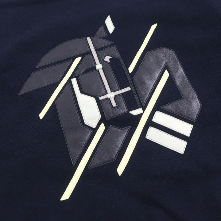 Great HERMES sweat Chevaux en Symmetrie pullover shirt Navy system mens S
