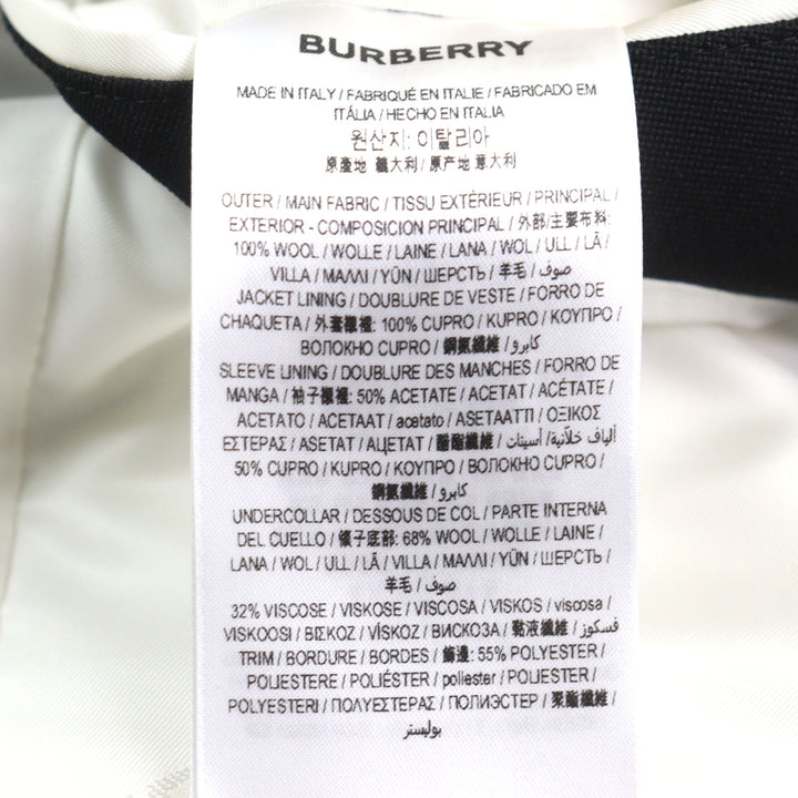 Excellent BURBERRY LONDON tailored jacket Bicolor, all-over logo lining mens 44 4559227