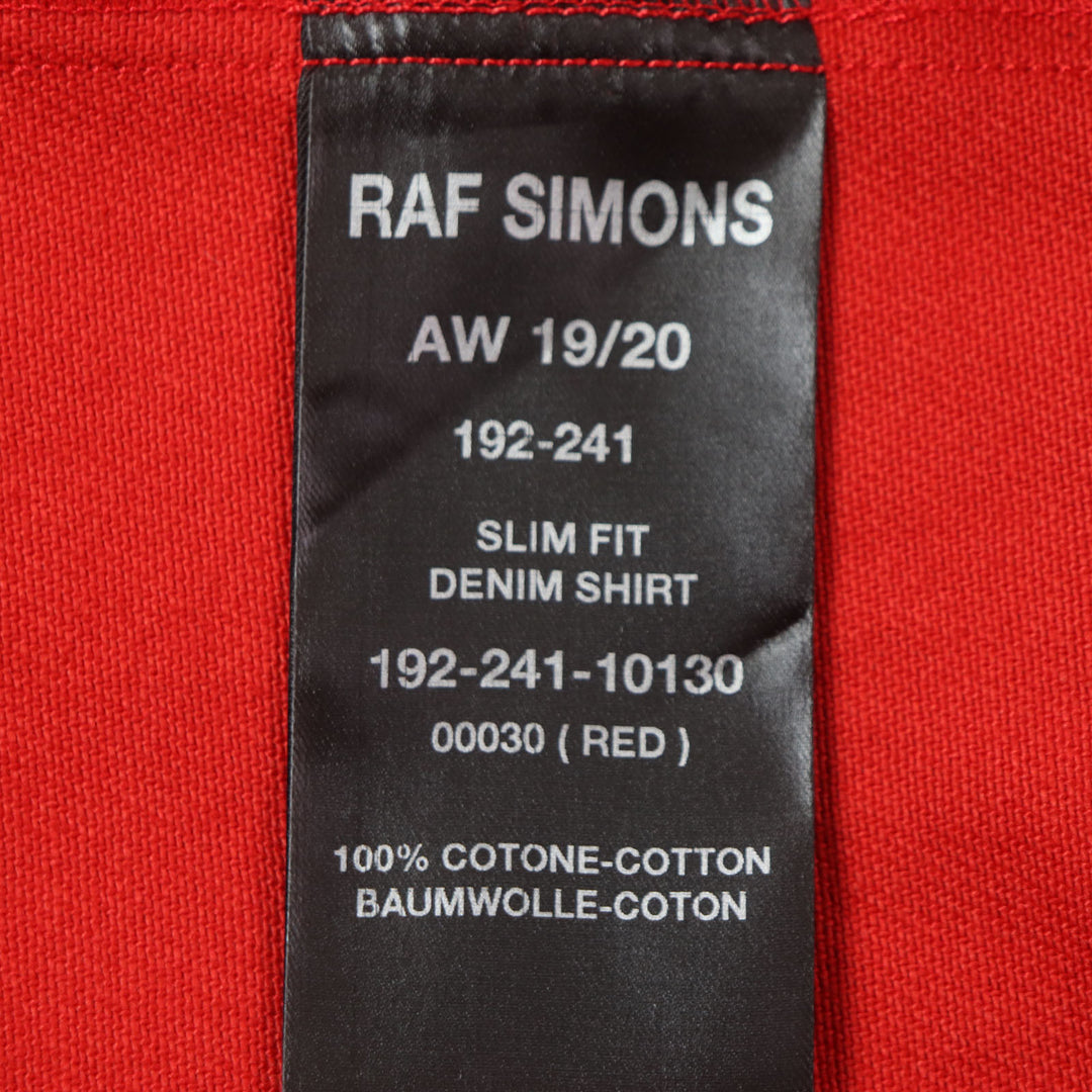 Discounted RAF SIMONS Jacket CARRY OVER SLIM FIT DENIM SHIR Red mens S 192-241