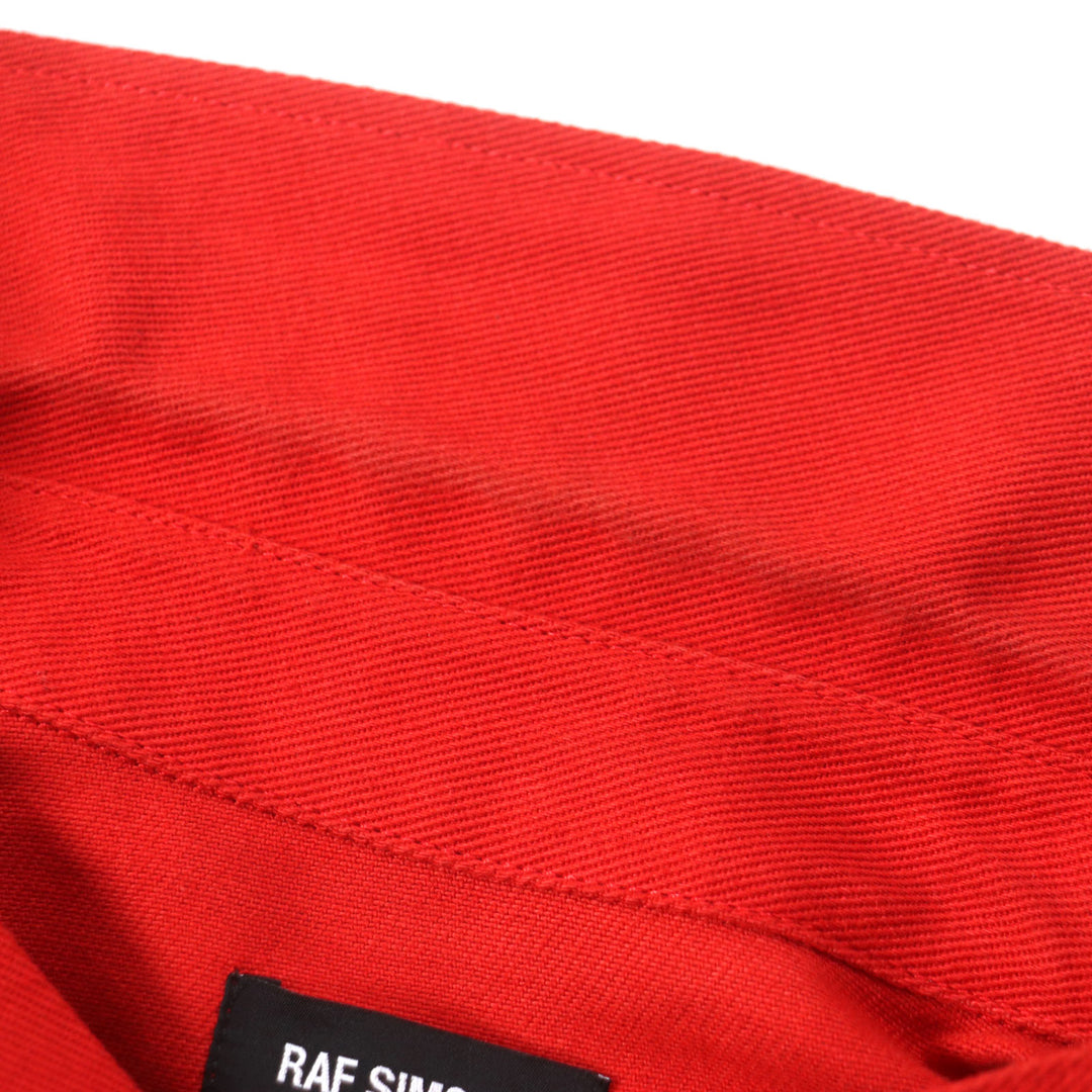 Discounted RAF SIMONS Jacket CARRY OVER SLIM FIT DENIM SHIR Red mens S 192-241