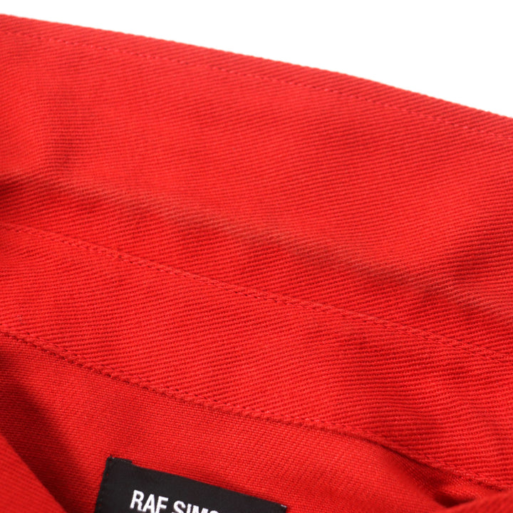 Discounted RAF SIMONS Jacket CARRY OVER SLIM FIT DENIM SHIR Red mens S 192-241