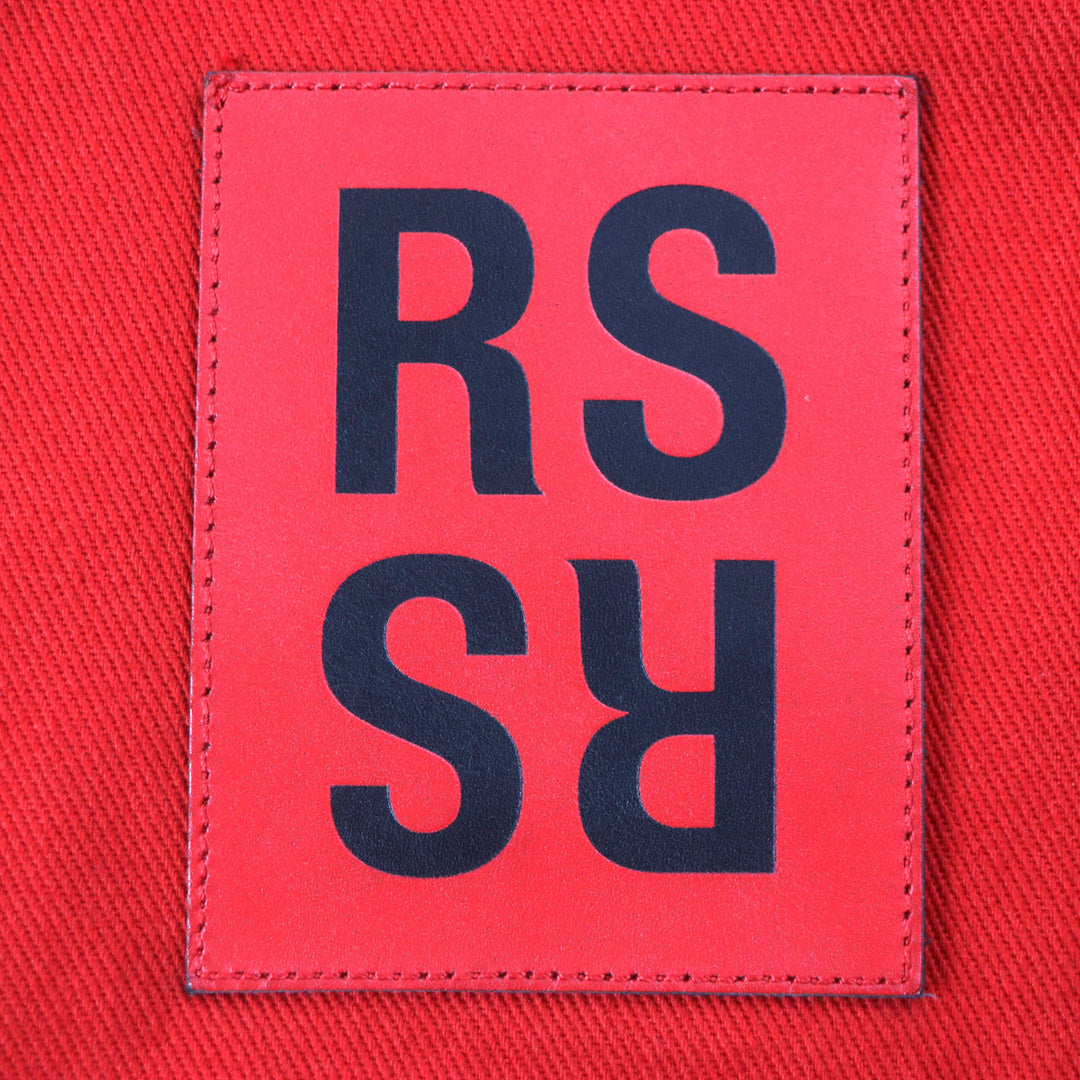 Discounted Great RAF SIMONS Jacket CARRY OVER SLIM FIT DENIM SHIR Red cotton mens S 192-241
