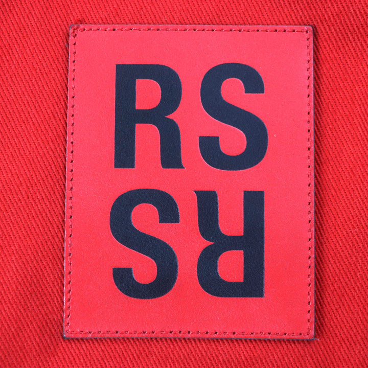 Discounted Great RAF SIMONS Jacket CARRY OVER SLIM FIT DENIM SHIR Red cotton mens S 192-241