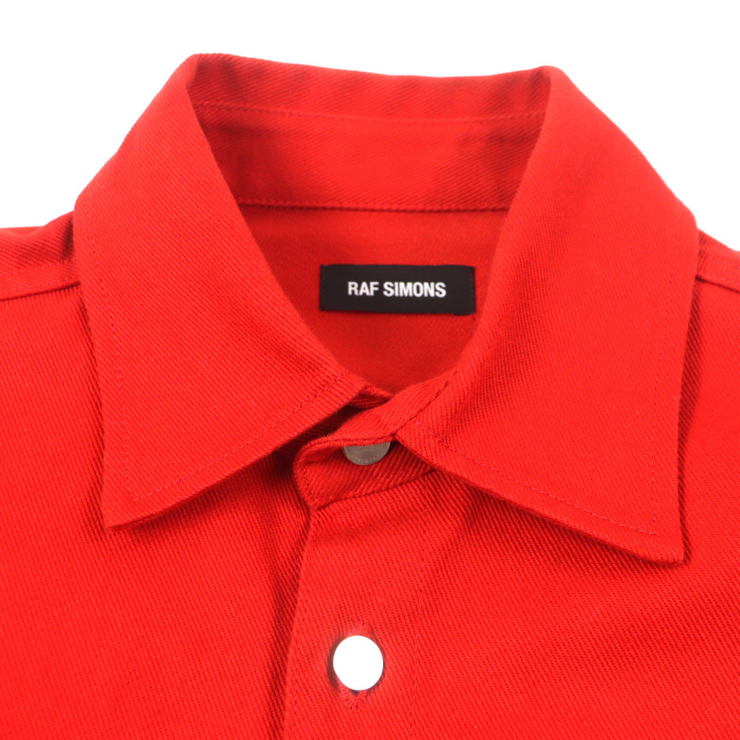 Discounted RAF SIMONS Jacket CARRY OVER SLIM FIT DENIM SHIR Red mens S 192-241