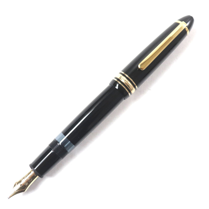 Excellent MONTBLANC fountain pen Meisterstuck 146 white star Black gold 14K mens