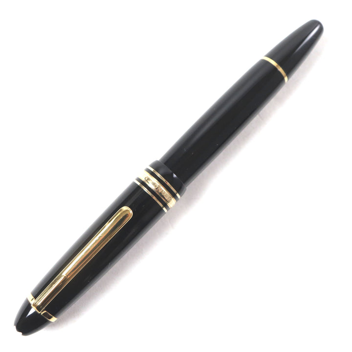 Excellent MONTBLANC fountain pen Meisterstuck 146 white star Black gold 14K mens
