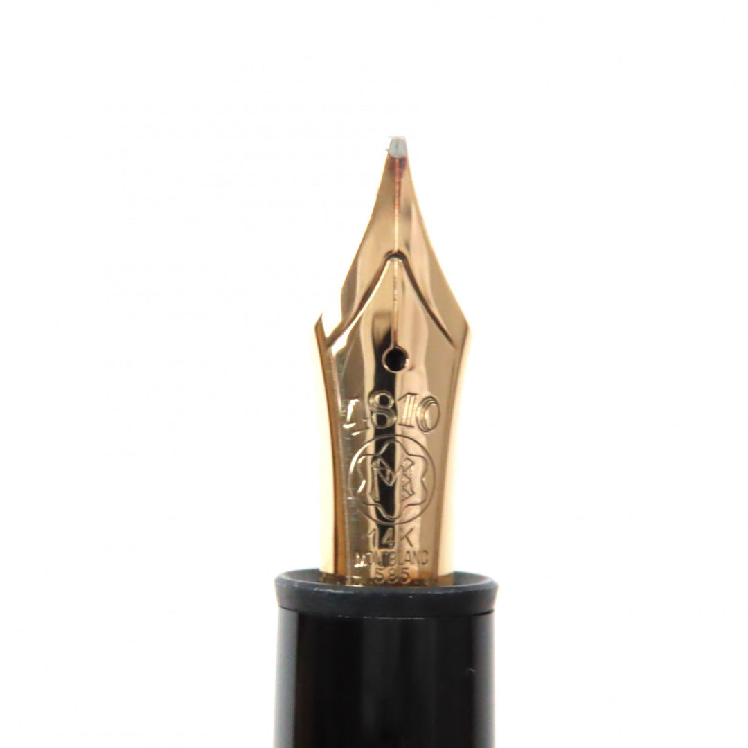 Excellent MONTBLANC fountain pen Meisterstuck 146 white star Black gold 14K mens