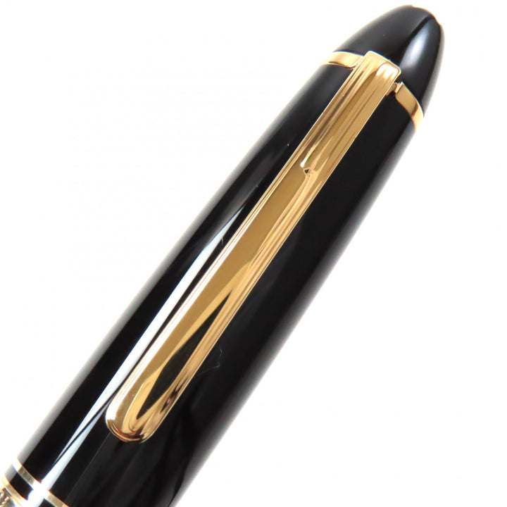 Excellent MONTBLANC fountain pen Meisterstuck 146 white star Black gold 14K mens