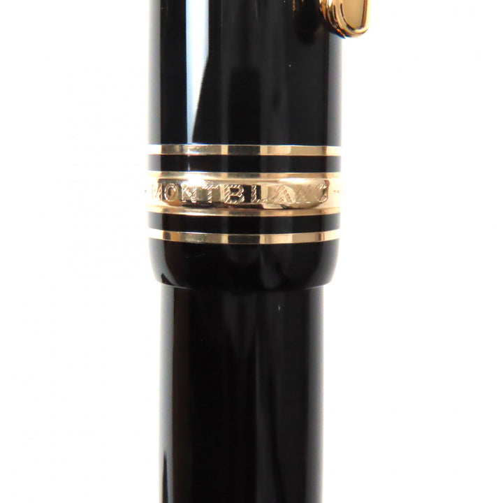 Excellent MONTBLANC fountain pen Meisterstuck 146 white star Black gold 14K mens