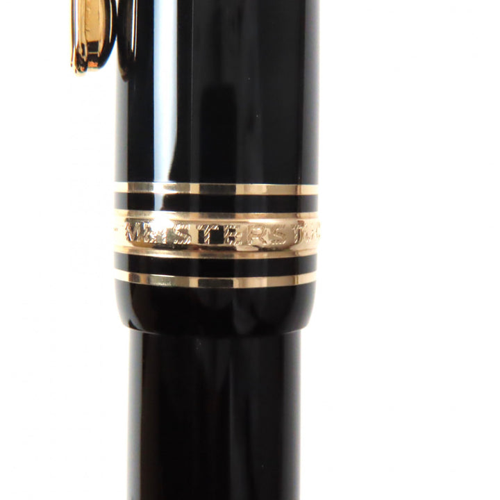 Excellent MONTBLANC fountain pen Meisterstuck 146 white star Black gold 14K mens