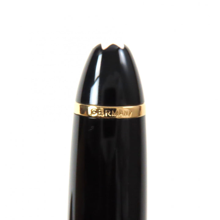 Excellent MONTBLANC fountain pen Meisterstuck 146 white star Black gold 14K mens