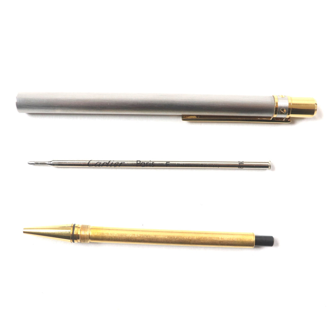 Great Cartier Ballpoint pen Love de Cartier Engraved logo Twist style Silver gold mens