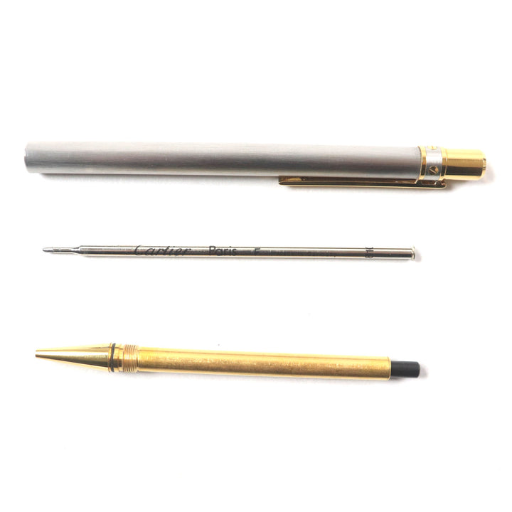 Great Cartier Ballpoint pen Love de Cartier Engraved logo Twist style Silver gold mens