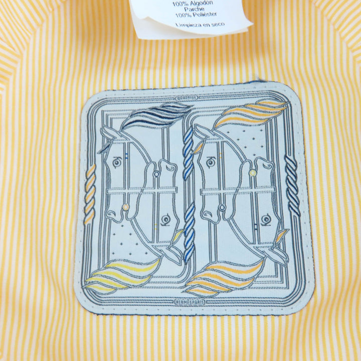 Excellent HERMES hat Calvi Serie Metal Bucket Hat yellow cotton Women 57