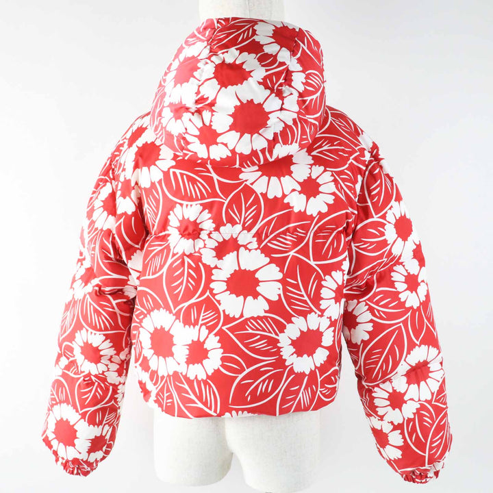 Pristine PRADA Down jacket Floral Pattern Triangle Logo/Triangle Plate S SGC025