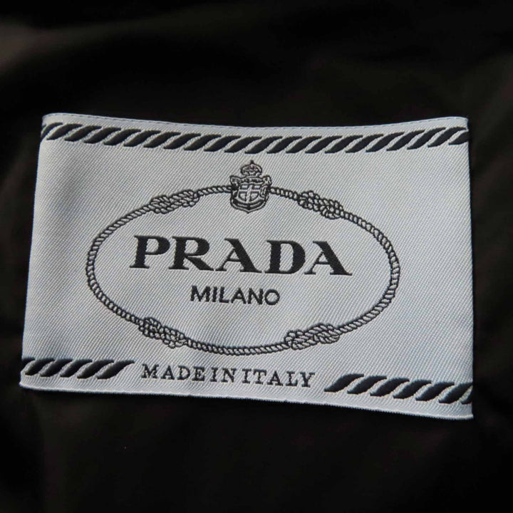 Pristine PRADA Down jacket Floral Pattern Triangle Logo/Triangle Plate S SGC025
