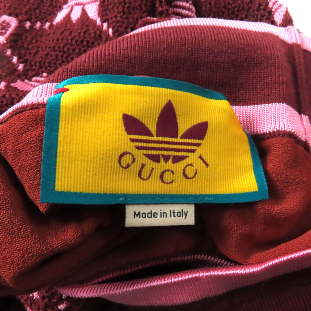 Excellent GUCCI×adidas Pants GG Trefoil jacquard joggers Bordeaux pink Women S