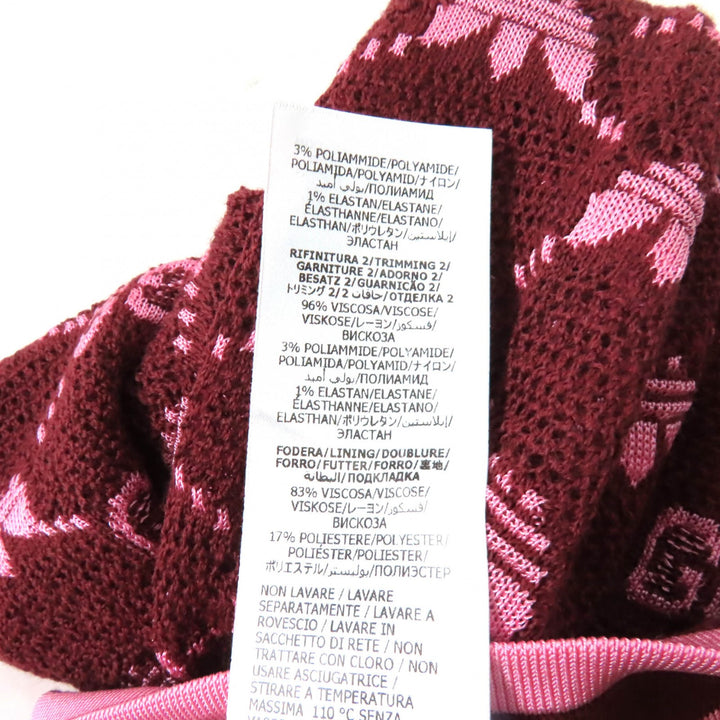 Excellent GUCCI×adidas Pants GG Trefoil jacquard joggers Bordeaux pink Women S