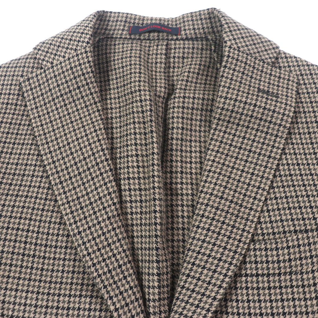 Excellent THE GIGI tailored jacket Houndstooth unconstructed single-breasted jacket Brown wool mens 48