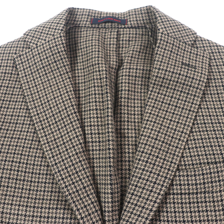 Excellent THE GIGI tailored jacket Houndstooth unconstructed single-breasted jacket Brown wool mens 48