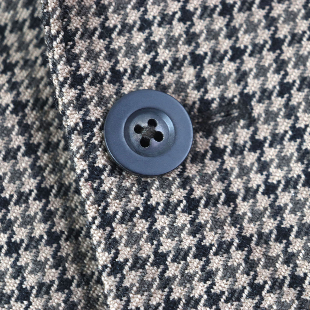 Excellent THE GIGI tailored jacket Houndstooth unconstructed single-breasted jacket Brown wool mens 48