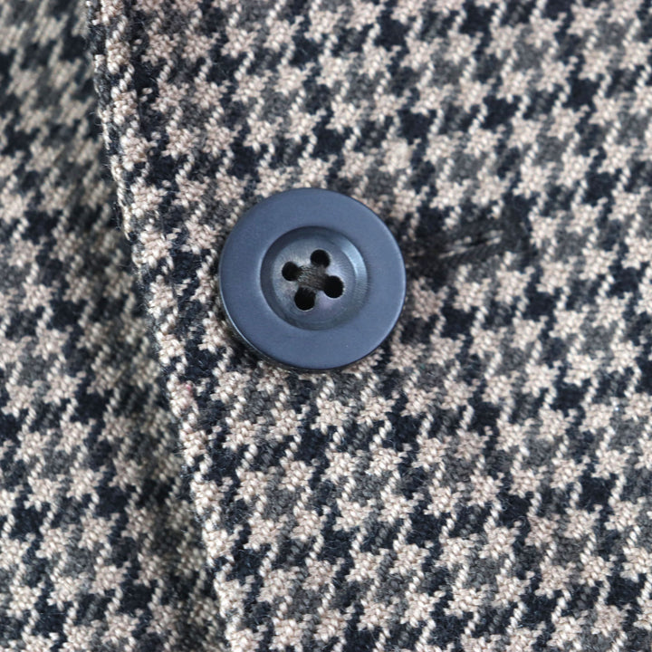 Excellent THE GIGI tailored jacket Houndstooth unconstructed single-breasted jacket Brown wool mens 48