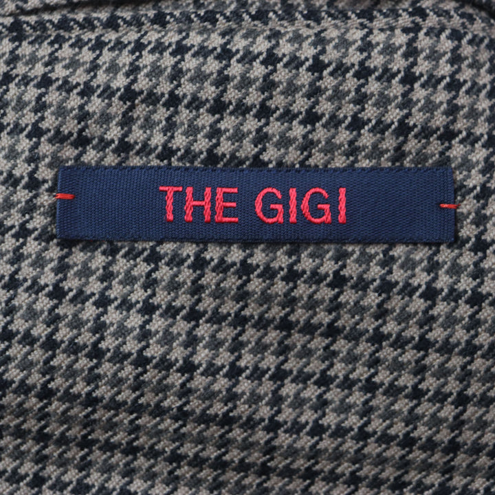 Excellent THE GIGI tailored jacket Houndstooth unconstructed single-breasted jacket Brown wool mens 48
