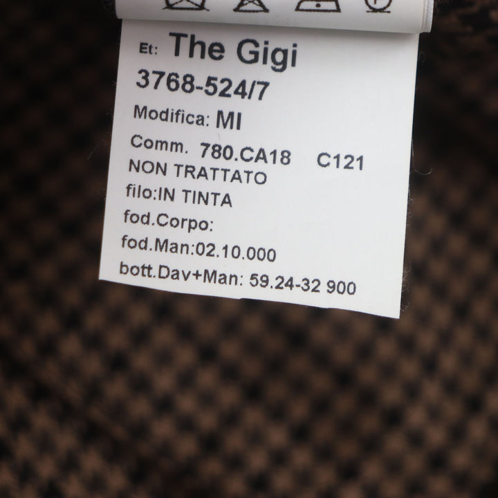 Excellent THE GIGI tailored jacket Houndstooth unconstructed single-breasted jacket Brown wool mens 48