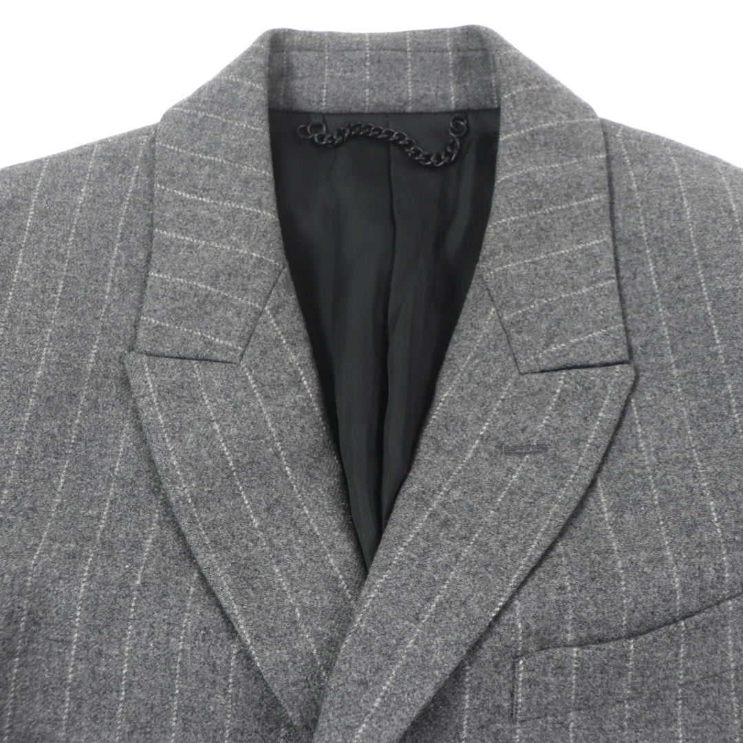 Great Paul Smith LONDON Chester coat Stripe Pattern Logo Button Single wool mens L