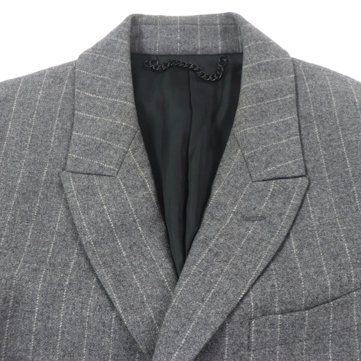 Great Paul Smith LONDON Chester coat Stripe Pattern Logo Button Single wool mens L