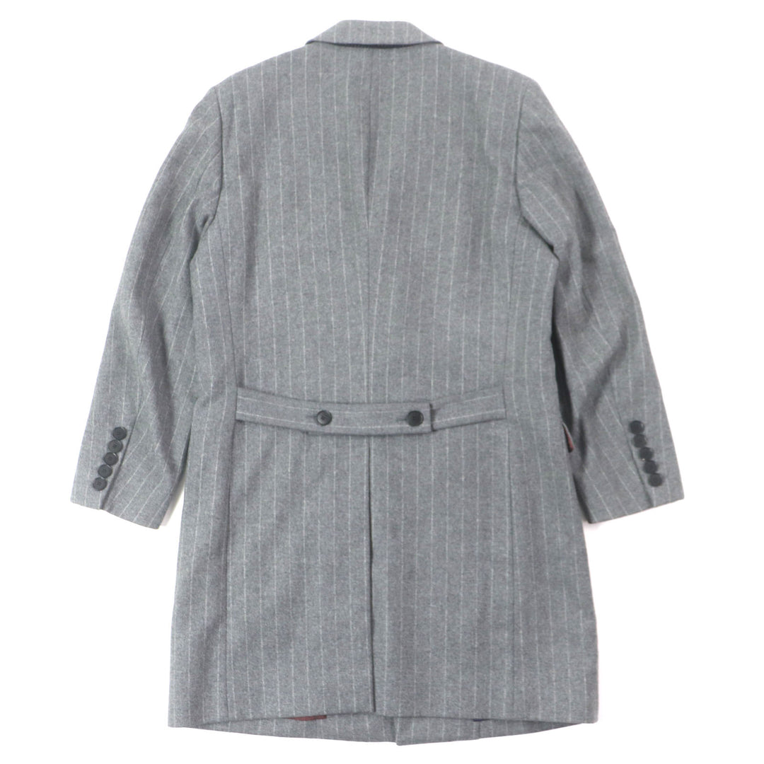 Great Paul Smith LONDON Chester coat Stripe Pattern Logo Button Single wool mens L