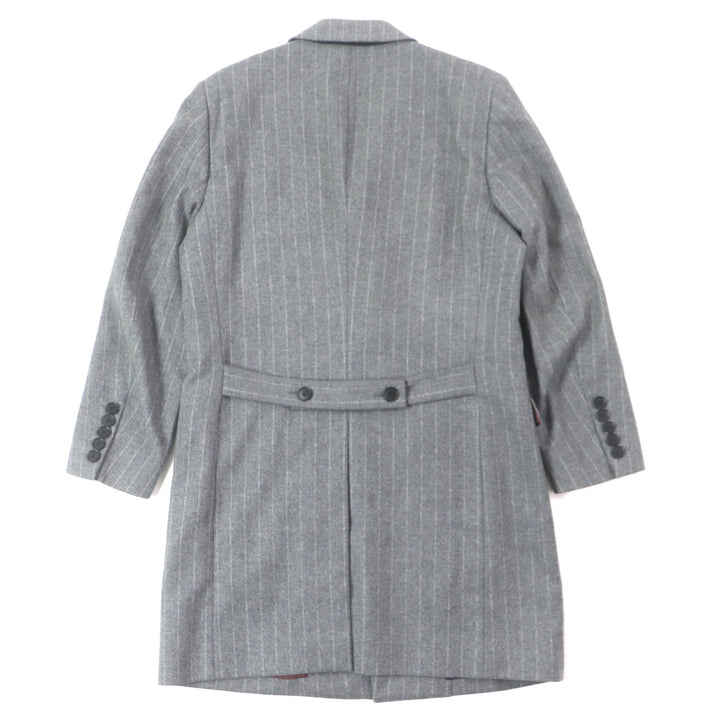 Great Paul Smith LONDON Chester coat Stripe Pattern Logo Button Single wool mens L