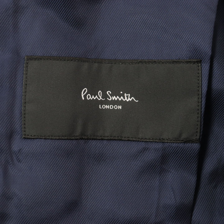Great Paul Smith LONDON Chester coat Stripe Pattern Logo Button Single wool mens L