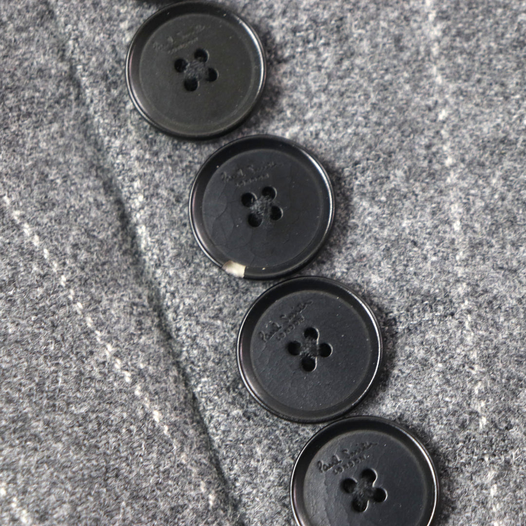 Great Paul Smith LONDON Chester coat Stripe Pattern Logo Button Single wool mens L