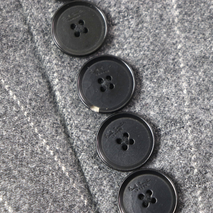 Great Paul Smith LONDON Chester coat Stripe Pattern Logo Button Single wool mens L
