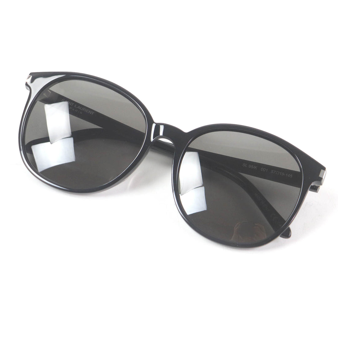 Great SAINT LAURENT PARIS sunglasses Logo Boston Frame black mens SL566
