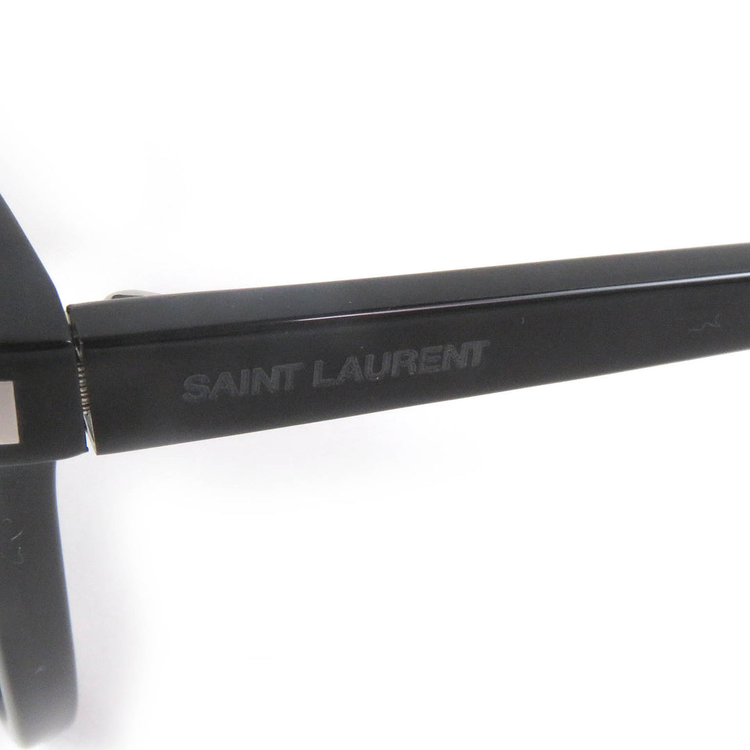 Great SAINT LAURENT PARIS sunglasses Logo Boston Frame black mens SL566