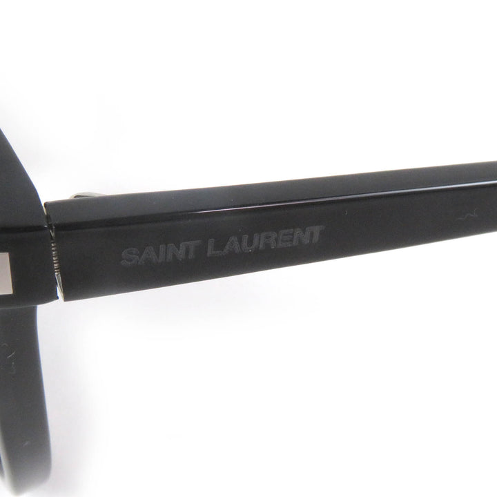 Great SAINT LAURENT PARIS sunglasses Logo Boston Frame black mens SL566