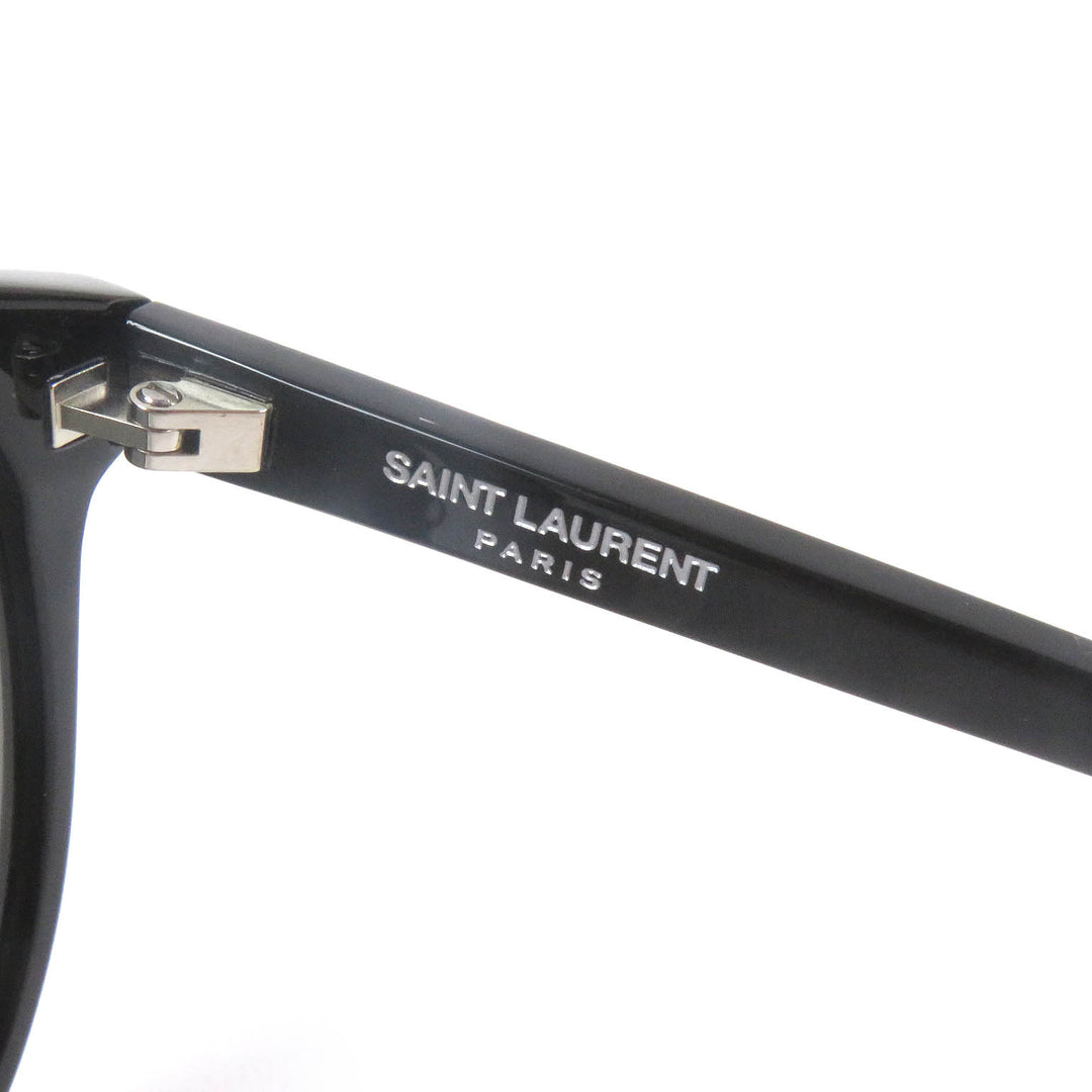 Great SAINT LAURENT PARIS sunglasses Logo Boston Frame black mens SL566