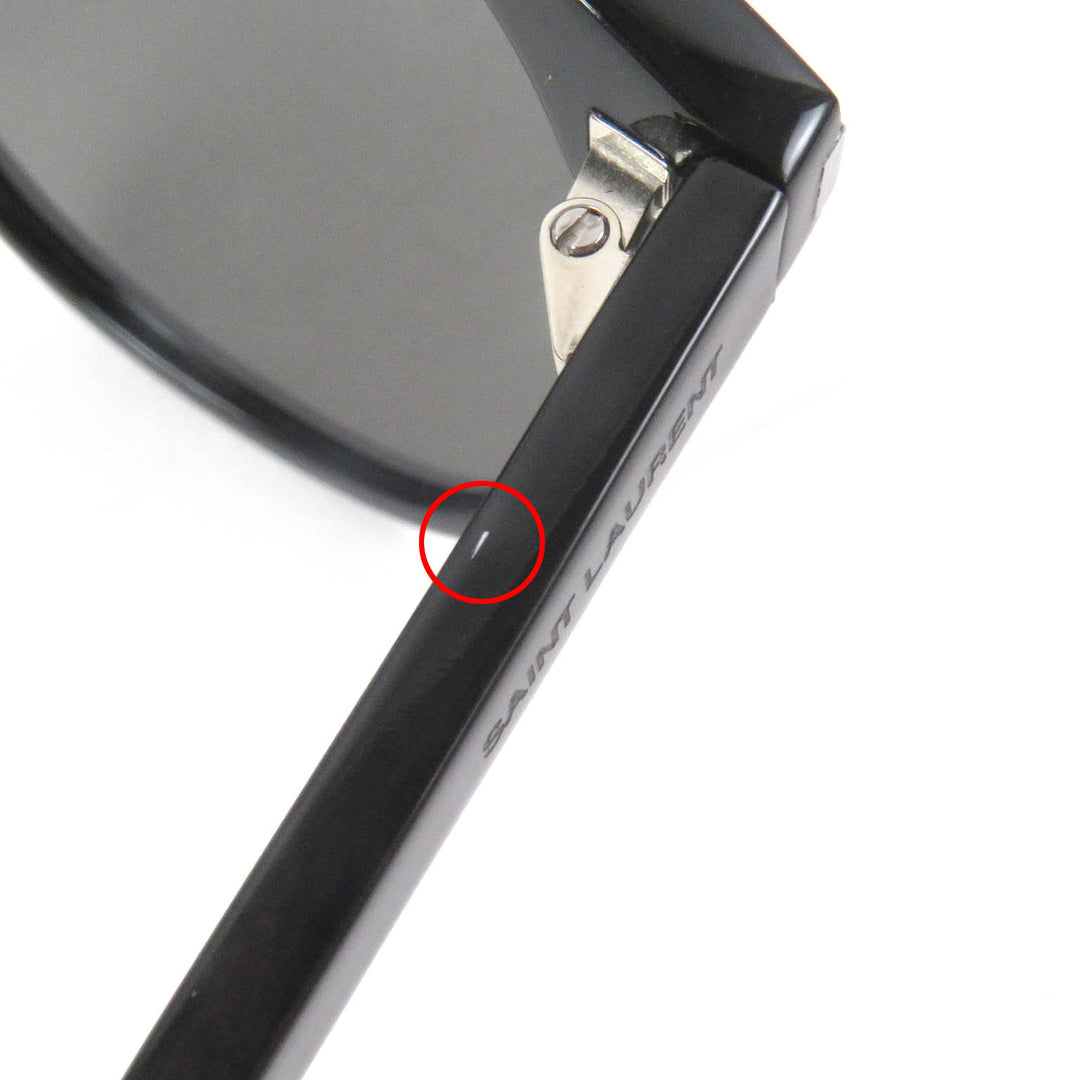 Great SAINT LAURENT PARIS sunglasses Logo Boston Frame black mens SL566