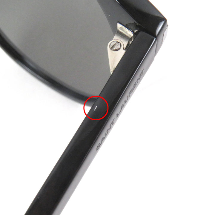 Great SAINT LAURENT PARIS sunglasses Logo Boston Frame black mens SL566