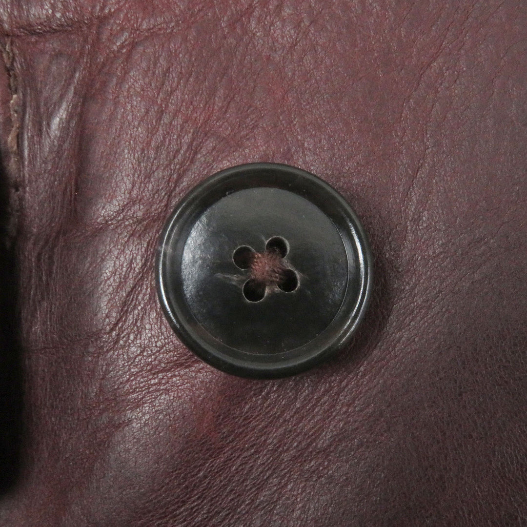 Great AERO LEATHER coat Burnstormer P coat rare Bordeaux Horsehide mens 36