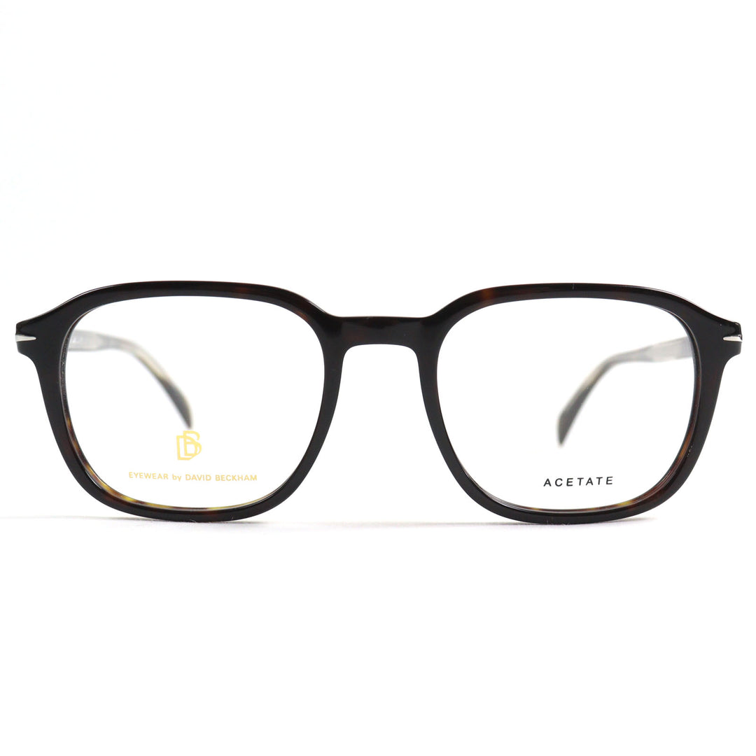 Pristine EYEWEAR by DAVID BECKHAM Glasses DB Monogram Engraved Rectangle Shape End Tip black mens DB 1084