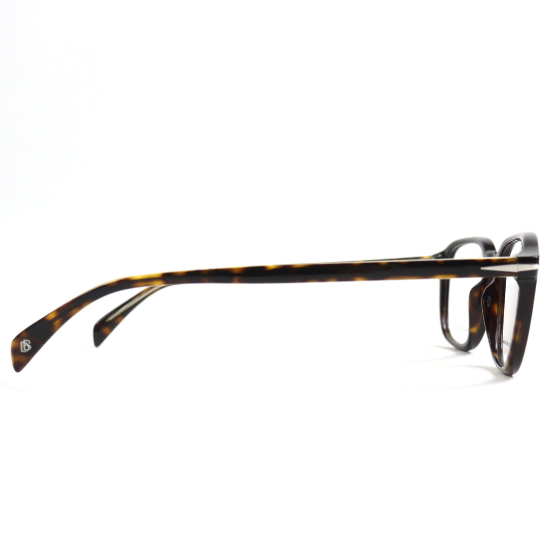 Pristine EYEWEAR by DAVID BECKHAM Glasses DB Monogram Engraved Rectangle Shape End Tip black mens DB 1084