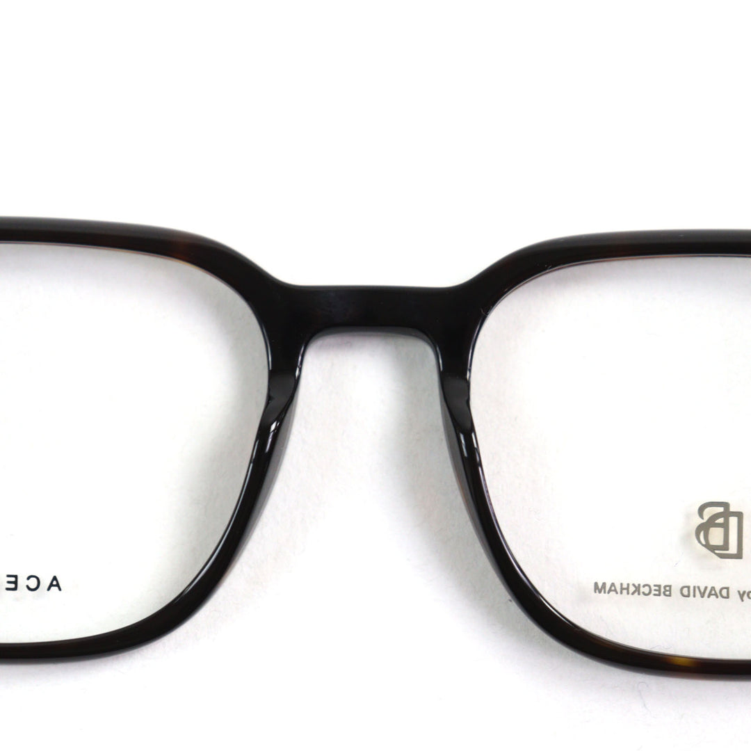Pristine EYEWEAR by DAVID BECKHAM Glasses DB Monogram Engraved Rectangle Shape End Tip black mens DB 1084