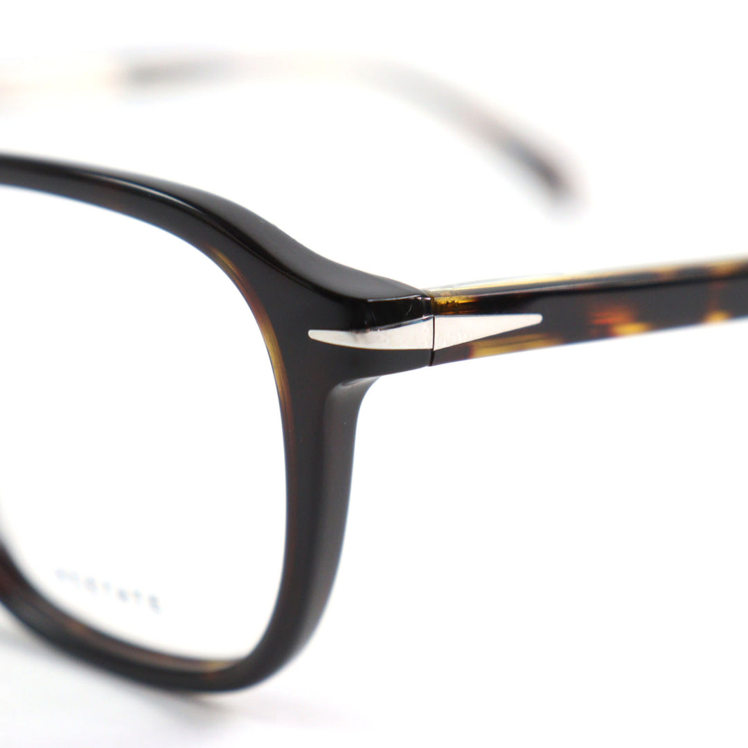 Pristine EYEWEAR by DAVID BECKHAM Glasses DB Monogram Engraved Rectangle Shape End Tip black mens DB 1084
