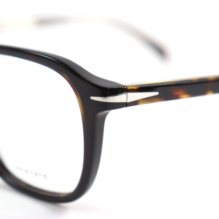 Pristine EYEWEAR by DAVID BECKHAM Glasses DB Monogram Engraved Rectangle Shape End Tip black mens DB 1084