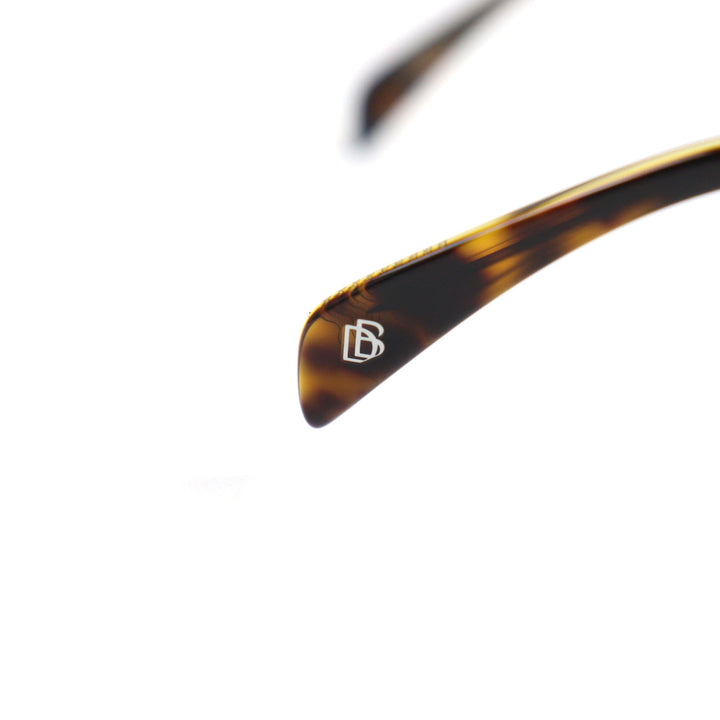 Pristine Eyewear by David Beckham Glasses DB Monogram Engraved Rectangle Shape End Tip black mens DB 1084