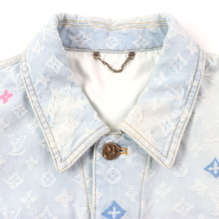 Pristine LOUIS VUITTON Tyler The Creator Denim Jacket With leather patch mens 48