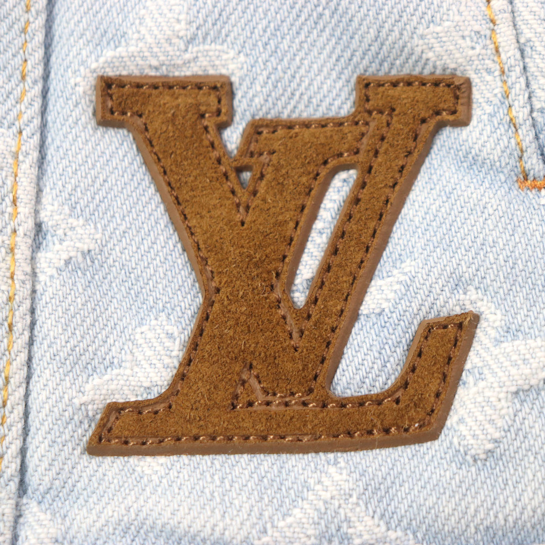 Pristine LOUIS VUITTON Tyler The Creator Denim Jacket With leather patch mens 48
